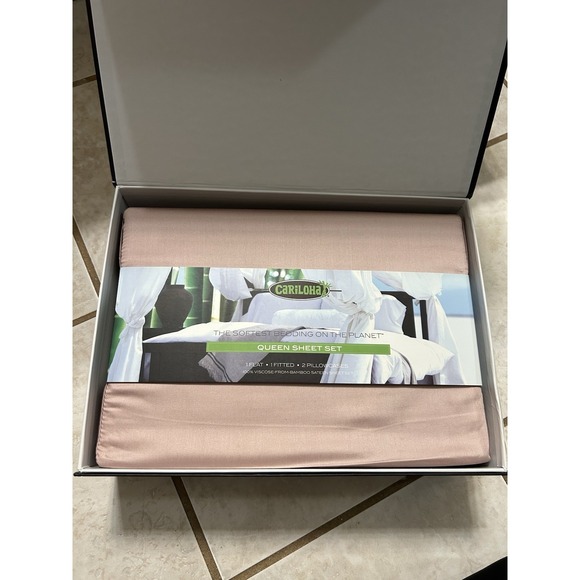 Cariloha Other - New In Box Cariloha Queen Sheet Set Bamboo Viscose 4 Piece Blush